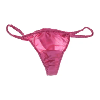 Stringtrusser (Pink) fra Lace Laboratory Elastan, Silke