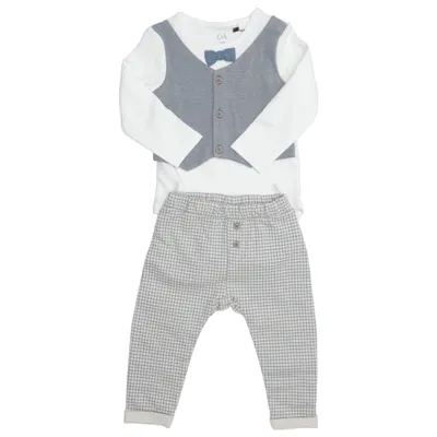 Ensemble (Blanc, Gris) de Baby C&A Coton, Élasthane