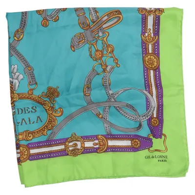 Shawl (Blue, Green, Multicolored) from Gil de Losne
