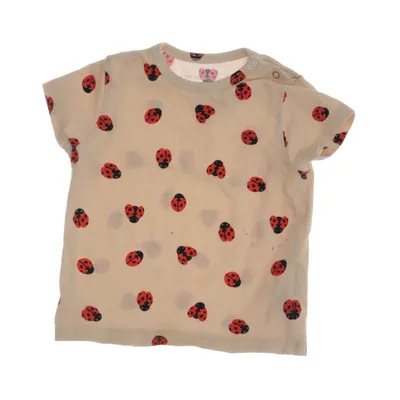 T-shirt (Beige, Röd) från The Striped Cat Elastan, Ekologisk bomull