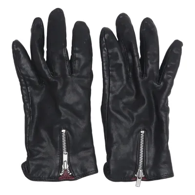 Leather gloves (Black) from Accessories MQ Acrylic, Leather, Wool
