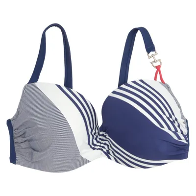 Bikini top (Blue, White) from Lisca Elastane, Polyamide