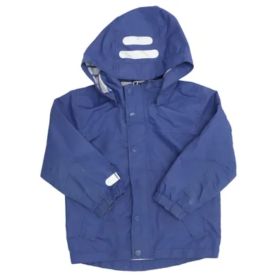 Regenjack (Blauw, Wit) van Lindex Kids Katoen, Polyester