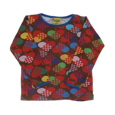 Långärmad t-shirt (Brun, Flerfärgad) från Duns Ekologisk bomull