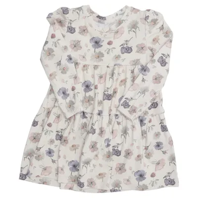 Dress (Beige, Multicolored) from Name It Elastane, Lyocell, Organic cotton