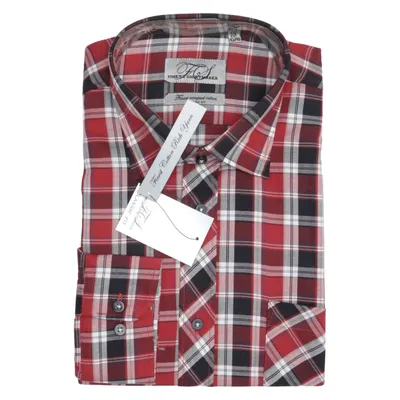 Shirt (Rood, Zwart, Wit) van Finest Shirtmaker Katoen