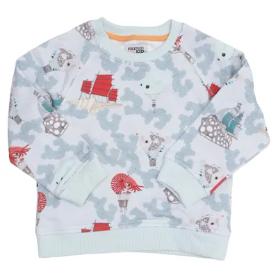 Sweatshirt (Bleu, Multicolore) de Filemon Kid Coton biologique