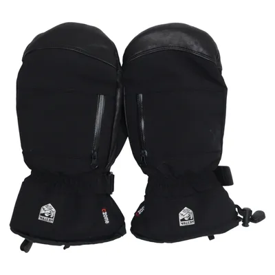 Mittens (Black) from Hestra Leather, Polyester