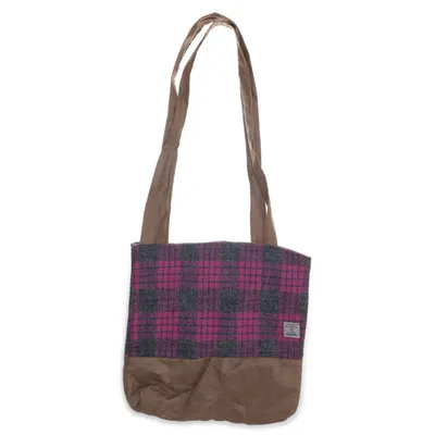 Tygpåse (Rosa, Grå, Brun) från Harris Tweed Ull