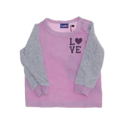 Sweatshirt (Roze, Grijs) van Lupilu Katoen, Polyester