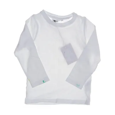 Langærmet t-shirt (Hvid) fra Kids by Lindex Bomuld, Elastan