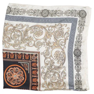 Neckerchief (Beige, Multicolored) Silk, Viscose