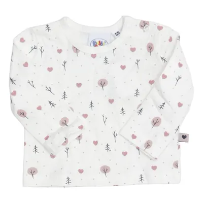 Långärmad t-shirt (Vit, Rosa) från Baby Baby Bomull