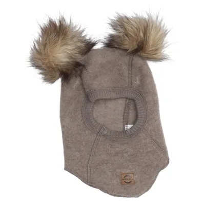 Balaklava (Brun) från Mikk-line Merinoull, Polyester