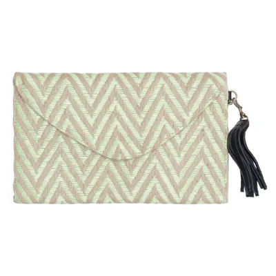 Clutch bag (Green, Beige) from Pipol's Bazaar