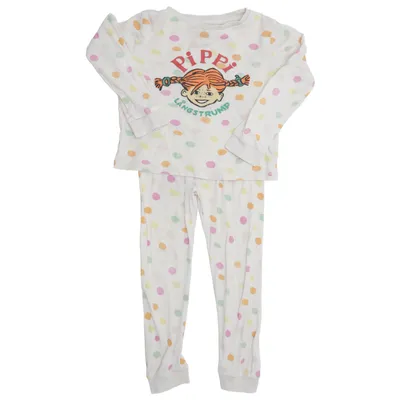 Pajamas (White, Multicolored) from Pippi Långstrump Cotton