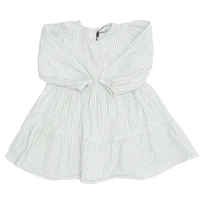 Klänning (Grön, Vit) från Lindex Baby Bomull