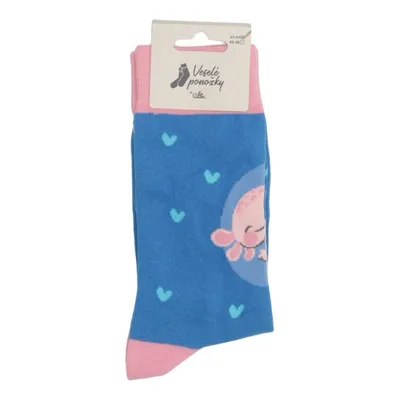 Strumpor (Blå, Rosa, Flerfärgad) från Albi Bomull, Elastan, Polyamid