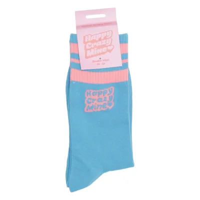Socks (Blue, Pink) from Happy Crazy Mine Cotton, Elastane, Polyester