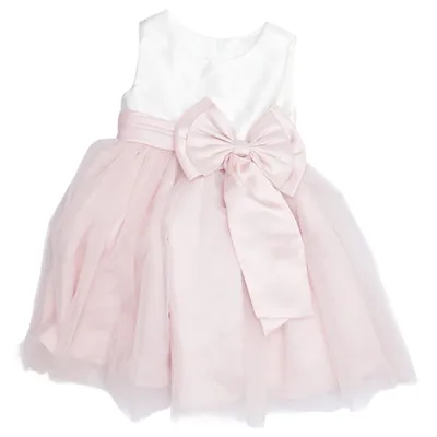 Flower girl dress (White, Pink) from Rare Editions Polyester