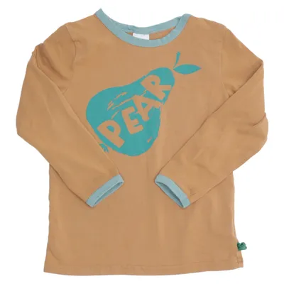Langærmet t-shirt (Brun, Blå) fra Fred's World by Green Cotton Elastan, Økologisk bomuld