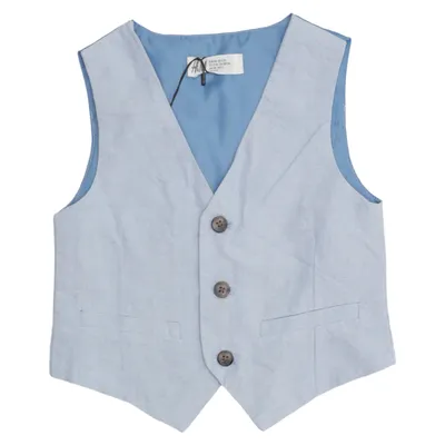 Gilet de costume (Bleu) de H&M Coton, Polyester