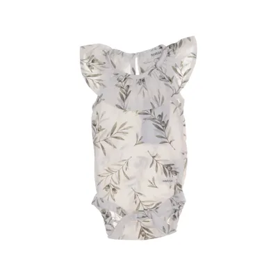 Romper (Beige, Groen) van Newbie by KappAhl Organisch katoen, Elastaan