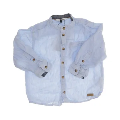 Shirt (Blauw, Wit) van H&M Katoen, Linnen