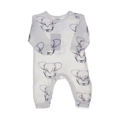 Sparkdräkt (Vit, Flerfärgad) från Newborn Bomull, Elastan
