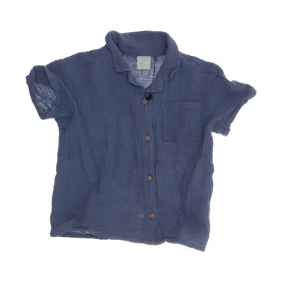 Korte mouwen shirt (Blauw) van Lindex Baby Katoen