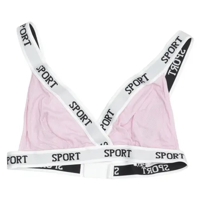 Sport-BH (Pink, Weiß, Schwarz) Elasthan, Viskose