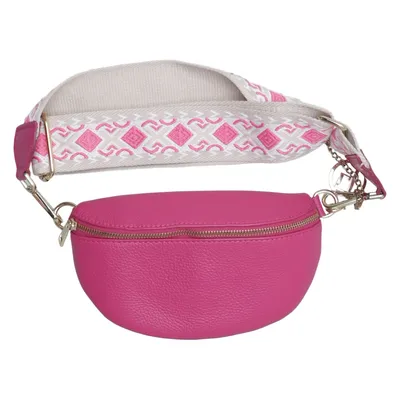 Gürteltasche (Pink, Beige, Mehrfarbig) von Lia Biassoni Leder
