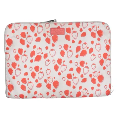 Laptop case (Beige, Red) from Carin Wester Polyester