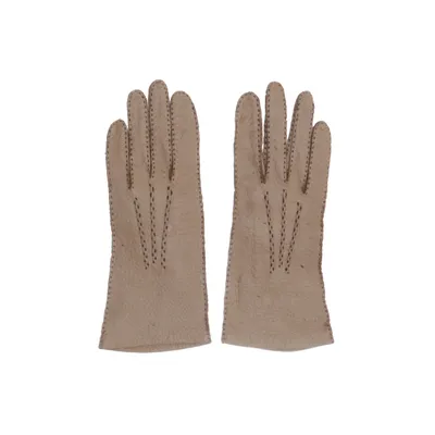 Leather gloves (Beige)
