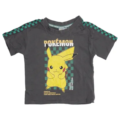 T-shirt (Gray, Yellow, Green) from Pokémon Cotton