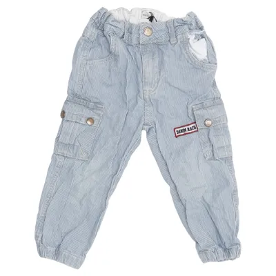 Pantalon cargo (Bleu, Blanc) de Miniature Coton