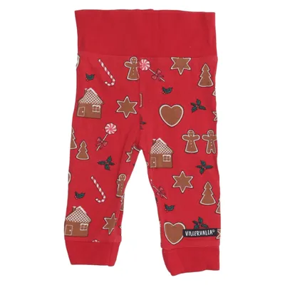 Pyjamasbyxor (Röd, Flerfärgad) från Villervalla Elastan, Ekologisk bomull
