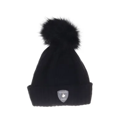 Bonnet à pompon (Gris) de Canada Snow Laine de mouton