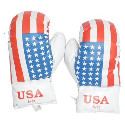 Boxing gloves (White, Multicolored) from USA