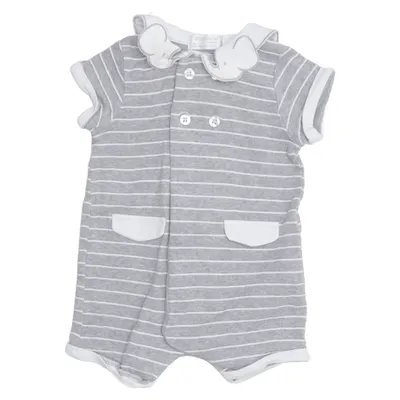 Rompers (Gray, White) from Mayoral Newborn Cotton, Elastane