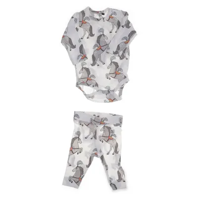 Pyjamas (Vit, Flerfärgad) från Kaxs Proxtec Bomull, Elastan
