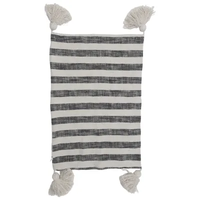 Cushion cover (Beige, Black) from H&M Home Cotton, Linen