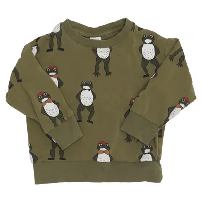 Collegetröja (Grön, Flerfärgad) från Lindex Kids Bomull, Elastan