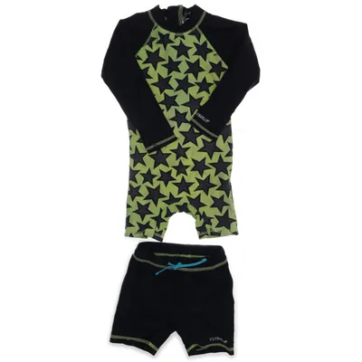 UV-kläder (Svart, Grön) från Villervalla Elastan, Polyamid