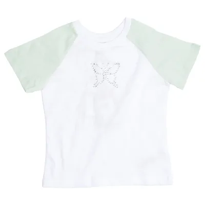 T-shirt (Hvid, Grøn) fra Kids by NA-KD Bomuld