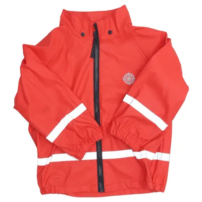 Regnjacka (Röd, Vit) från Cdon Polyester, Polyuretan
