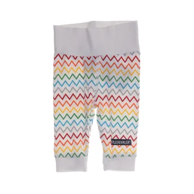 Leggings (Vit, Flerfärgad) från Villervalla Elastan, Ekologisk bomull