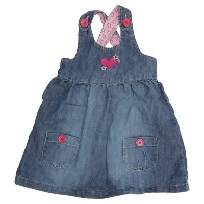 Denimspencer (Blå, Pink) fra Kids by Lindex