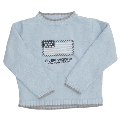 Trui (Blauw) van River Woods Katoen, Wol