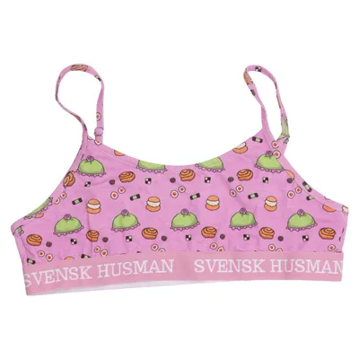 Brassière (Rose, Multicolore) de Svensk Husman Coton, Élasthane
